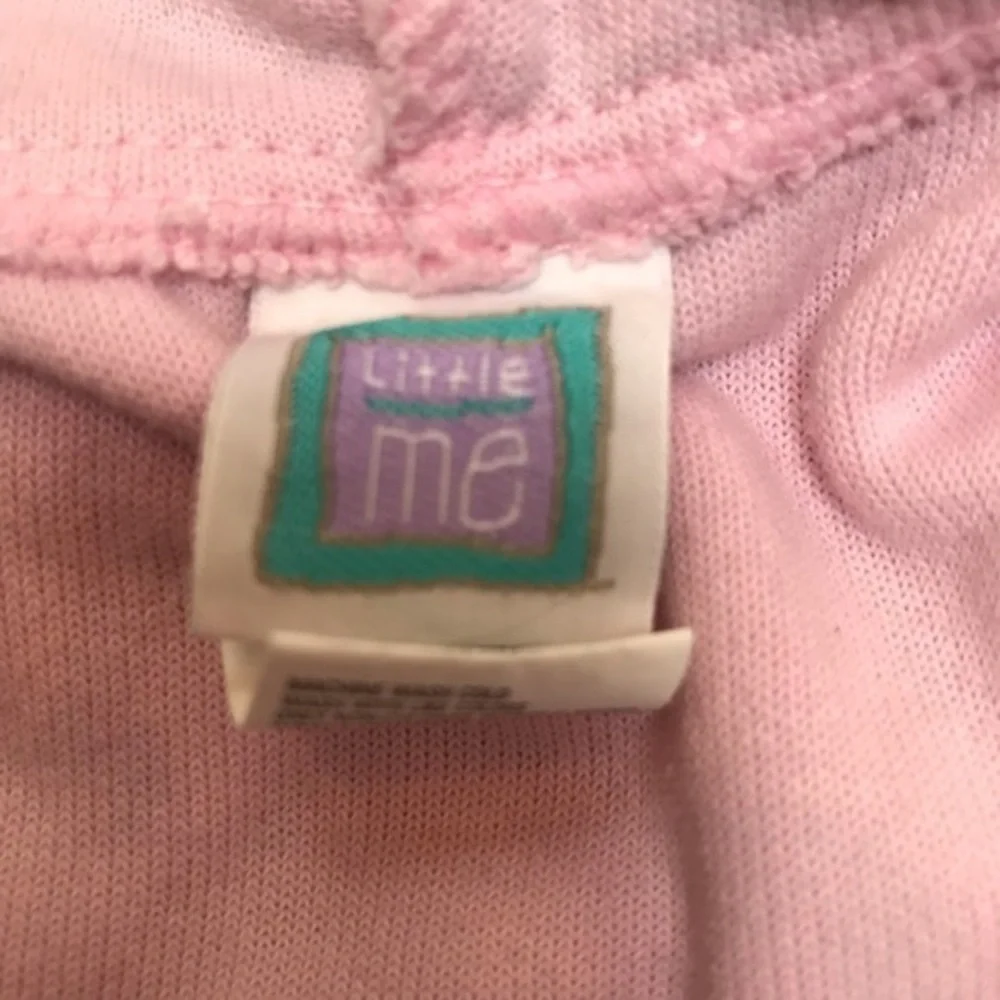Little Me Pink Baby Hooded Robe-Size 0-9 Months